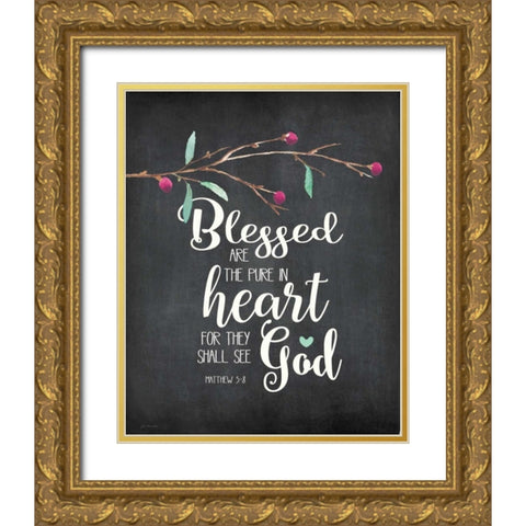 Pure Heart Gold Ornate Wood Framed Art Print with Double Matting by Moulton, Jo