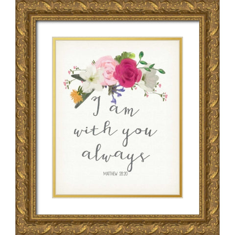 With You Gold Ornate Wood Framed Art Print with Double Matting by Moulton, Jo