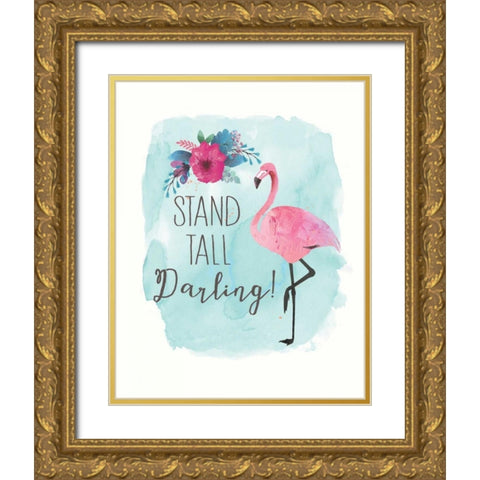 Stand Tall Gold Ornate Wood Framed Art Print with Double Matting by Moulton, Jo