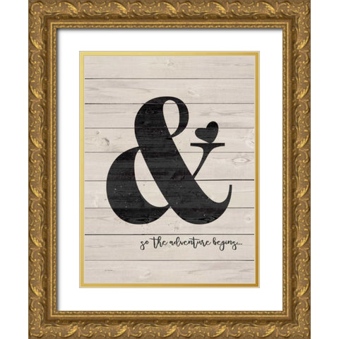 An Adventure Awaits Gold Ornate Wood Framed Art Print with Double Matting by Moulton, Jo