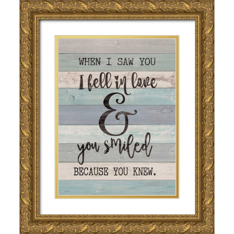 Fell in Love Gold Ornate Wood Framed Art Print with Double Matting by Moulton, Jo