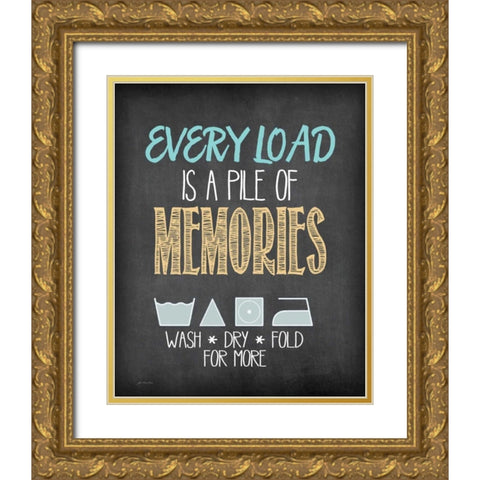 A Pile of Memories Gold Ornate Wood Framed Art Print with Double Matting by Moulton, Jo