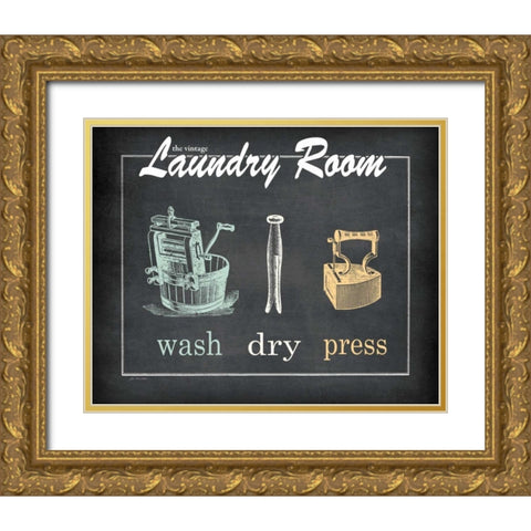 Vintage Laundry Gold Ornate Wood Framed Art Print with Double Matting by Moulton, Jo