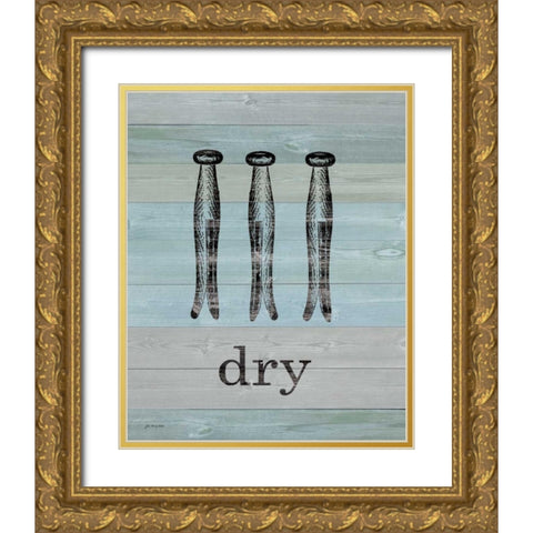 Dry on Wood Gold Ornate Wood Framed Art Print with Double Matting by Moulton, Jo