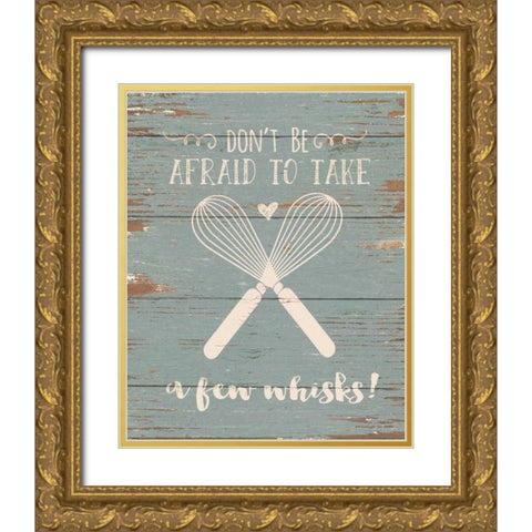 Whisks Gold Ornate Wood Framed Art Print with Double Matting by Moulton, Jo