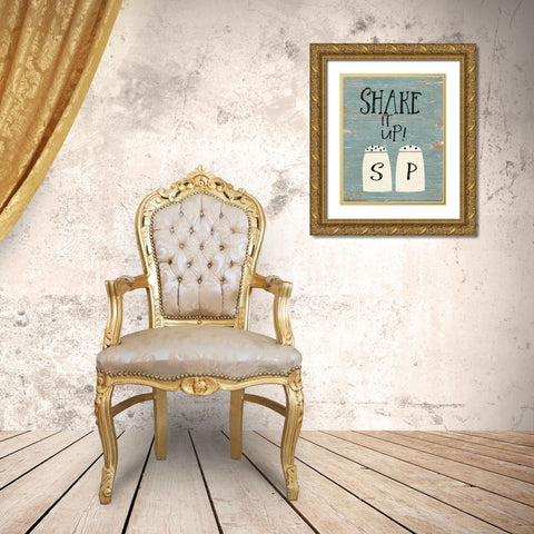 Shake It Up Gold Ornate Wood Framed Art Print with Double Matting by Moulton, Jo