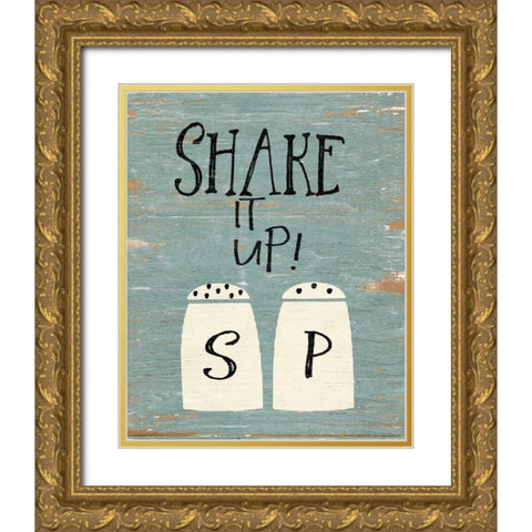 Shake It Up Gold Ornate Wood Framed Art Print with Double Matting by Moulton, Jo