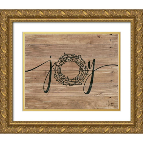 Joy Gold Ornate Wood Framed Art Print with Double Matting by Moulton, Jo