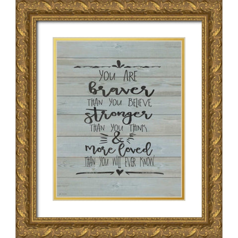 Promise Me Gold Ornate Wood Framed Art Print with Double Matting by Moulton, Jo