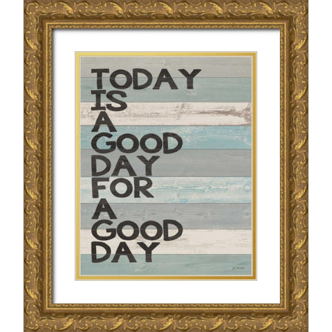 Today Gold Ornate Wood Framed Art Print with Double Matting by Moulton, Jo