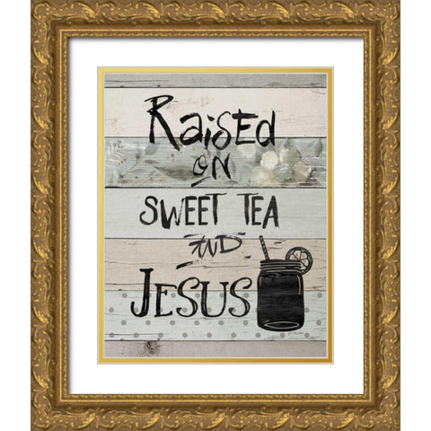 Raised On Gold Ornate Wood Framed Art Print with Double Matting by Moulton, Jo