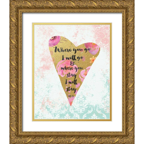Where You Go Gold Ornate Wood Framed Art Print with Double Matting by Moulton, Jo