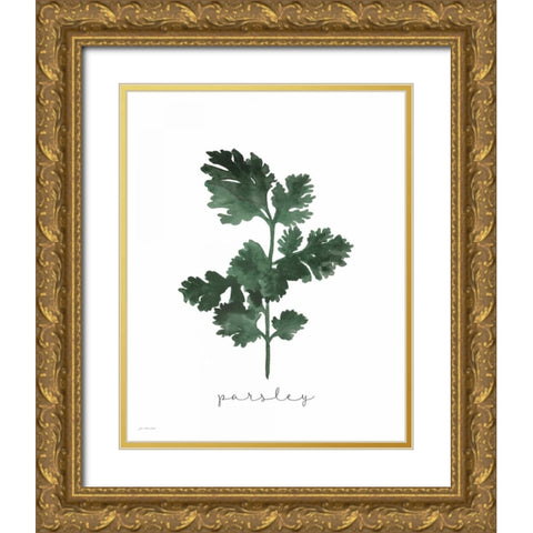 Parsley Gold Ornate Wood Framed Art Print with Double Matting by Moulton, Jo