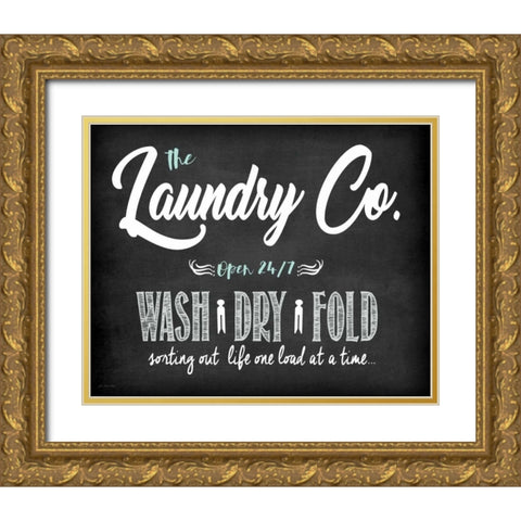 Laundry Co.  Gold Ornate Wood Framed Art Print with Double Matting by Moulton, Jo