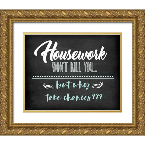 Housework Gold Ornate Wood Framed Art Print with Double Matting by Moulton, Jo