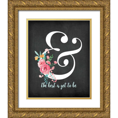 To Be Gold Ornate Wood Framed Art Print with Double Matting by Moulton, Jo