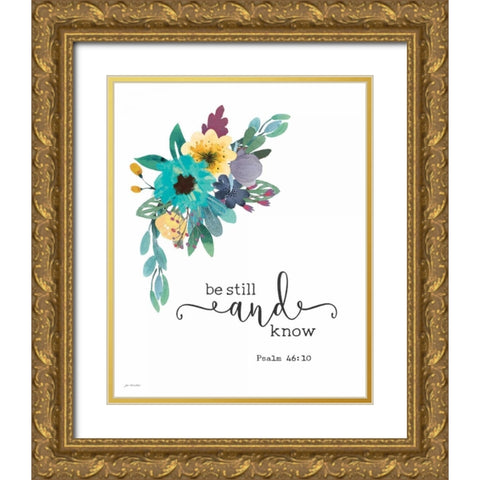 Be Still Gold Ornate Wood Framed Art Print with Double Matting by Moulton, Jo