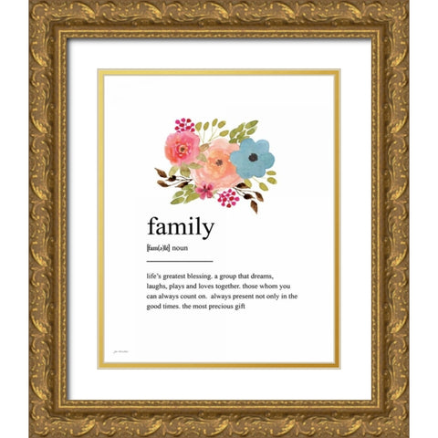 Family Definition Gold Ornate Wood Framed Art Print with Double Matting by Moulton, Jo