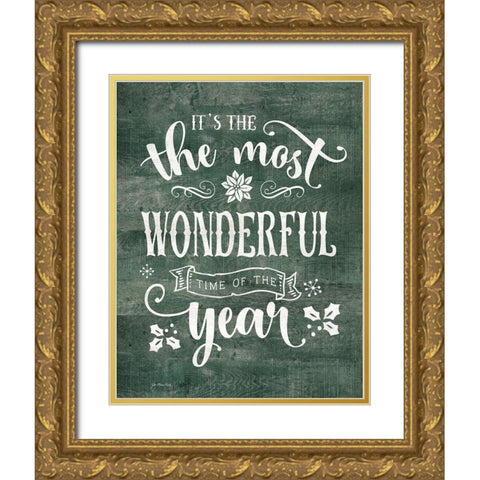 Most Wonderful Time of the Year Gold Ornate Wood Framed Art Print with Double Matting by Moulton, Jo