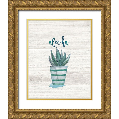 Aloe Ha Gold Ornate Wood Framed Art Print with Double Matting by Moulton, Jo