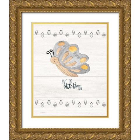 Little Things Gold Ornate Wood Framed Art Print with Double Matting by Moulton, Jo