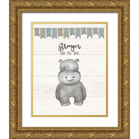 You Are Stronger Gold Ornate Wood Framed Art Print with Double Matting by Moulton, Jo