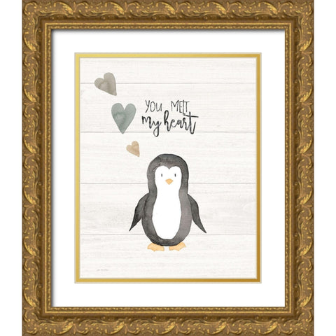 You Melt My Heart Gold Ornate Wood Framed Art Print with Double Matting by Moulton, Jo