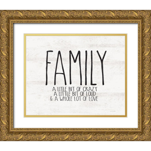 Family Gold Ornate Wood Framed Art Print with Double Matting by Moulton, Jo