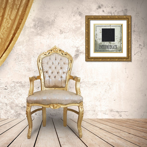 Intermediate Square Gold Ornate Wood Framed Art Print with Double Matting by Moulton, Jo