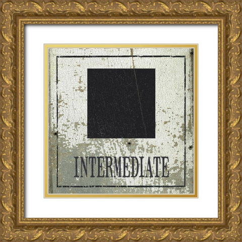 Intermediate Square Gold Ornate Wood Framed Art Print with Double Matting by Moulton, Jo