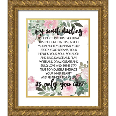 As Only You Can Gold Ornate Wood Framed Art Print with Double Matting by Moulton, Jo