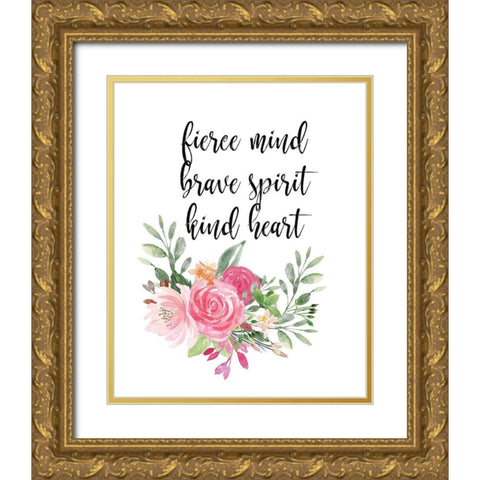 Glammy Girl Gold Ornate Wood Framed Art Print with Double Matting by Moulton, Jo