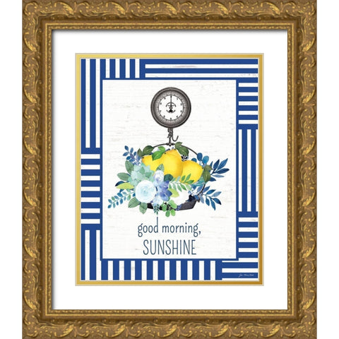 Good Morning Gold Ornate Wood Framed Art Print with Double Matting by Moulton, Jo