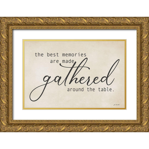 Best Memories Gold Ornate Wood Framed Art Print with Double Matting by Moulton, Jo