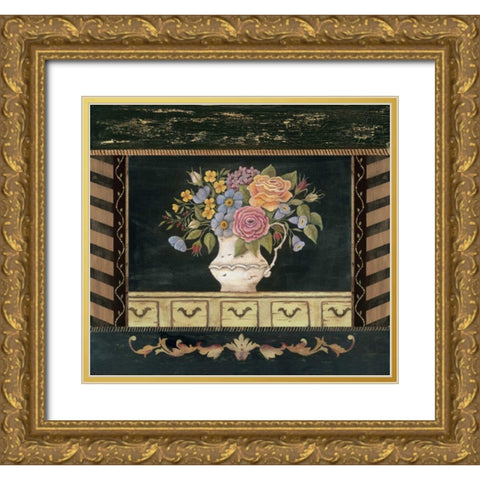 Porcelain II Gold Ornate Wood Framed Art Print with Double Matting by Moulton, Jo