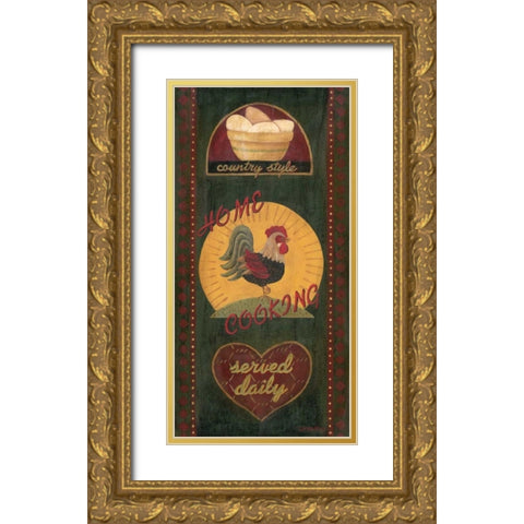 Home Cooking Gold Ornate Wood Framed Art Print with Double Matting by Moulton, Jo