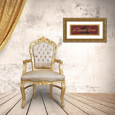 Cheerful Giver Gold Ornate Wood Framed Art Print with Double Matting by Moulton, Jo