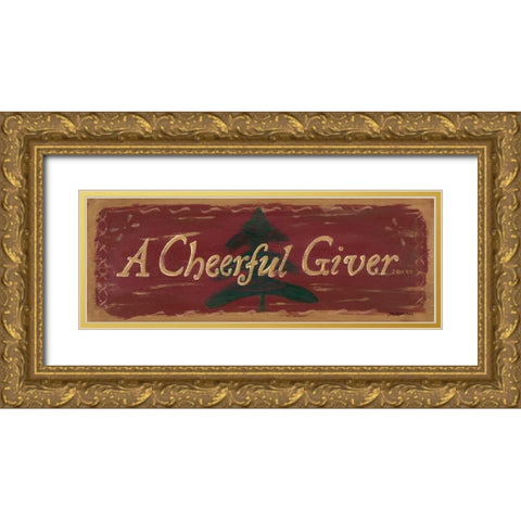 Cheerful Giver Gold Ornate Wood Framed Art Print with Double Matting by Moulton, Jo