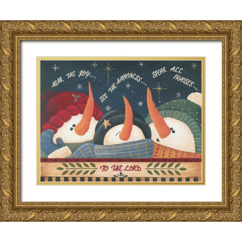 To the Lord Gold Ornate Wood Framed Art Print with Double Matting by Moulton, Jo