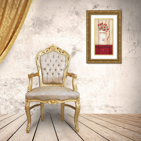 Belle Rouge Gold Ornate Wood Framed Art Print with Double Matting by Moulton, Jo