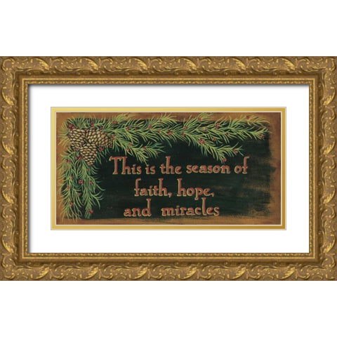 This is the Season Gold Ornate Wood Framed Art Print with Double Matting by Moulton, Jo