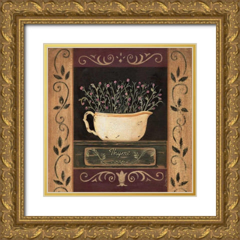 Thyme Gold Ornate Wood Framed Art Print with Double Matting by Moulton, Jo