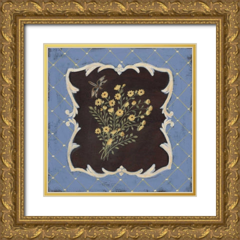 Timeless Tansy Gold Ornate Wood Framed Art Print with Double Matting by Moulton, Jo