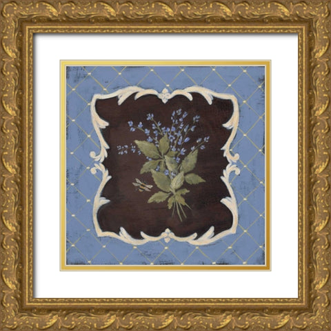 Buzzing Lavendar Gold Ornate Wood Framed Art Print with Double Matting by Moulton, Jo