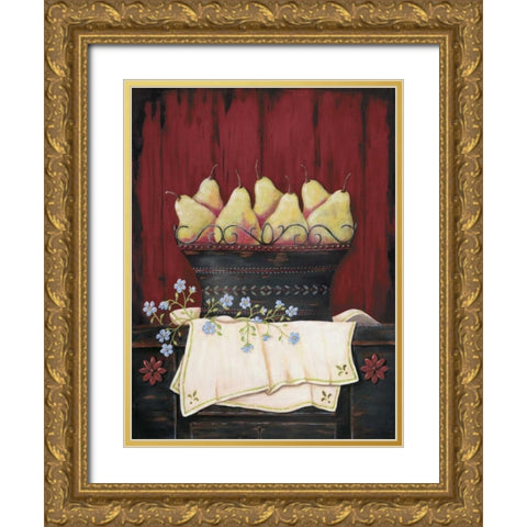 Blushing Beauties Gold Ornate Wood Framed Art Print with Double Matting by Moulton, Jo