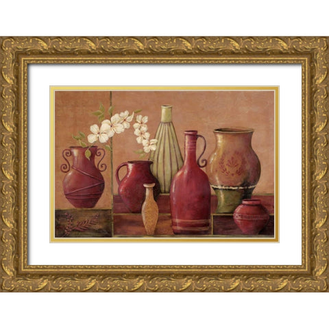 Glazed Spice Gold Ornate Wood Framed Art Print with Double Matting by Moulton, Jo