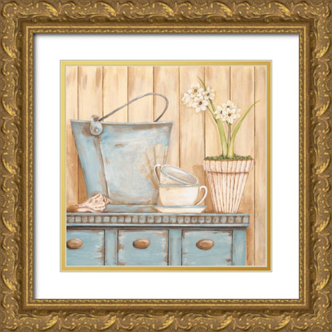 Coastal Cupboard II Gold Ornate Wood Framed Art Print with Double Matting by Moulton, Jo