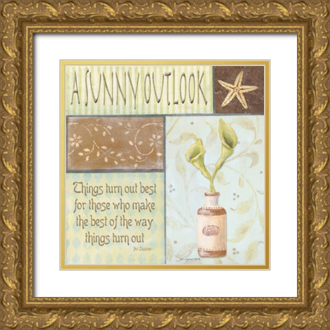 A Sunny Outlook Gold Ornate Wood Framed Art Print with Double Matting by Moulton, Jo