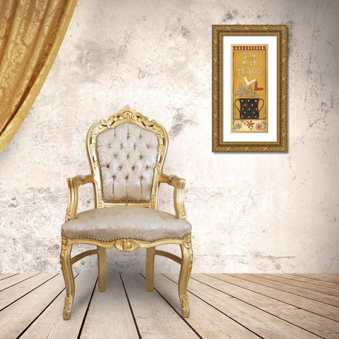 Say Your Prayers Gold Ornate Wood Framed Art Print with Double Matting by Moulton, Jo