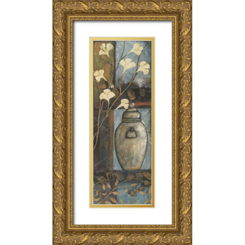 Jar with Flowers II Gold Ornate Wood Framed Art Print with Double Matting by Moulton, Jo
